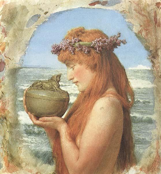 Sir Lawrence Alma-Tadema,OM.RA,RWS Pandora (mk46)